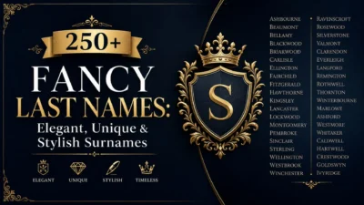 250+ fancy last names with elegant, unique, classy, royal, and stylish surname ideas