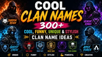 300+ cool clan names featuring funny, unique, stylish, powerful, and creative clan name ideas