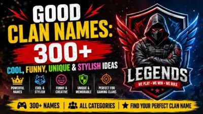 300+ good clan names featuring cool, funny, unique, stylish, powerful, and creative gaming name ideas