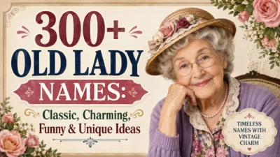 300+ old lady names featuring classic, charming, funny, unique, elegant, and vintage name ideas