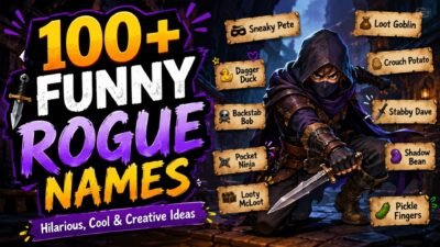 100+ funny rogue names with hilarious, cool, and creative ideas for RPG characters and gamers