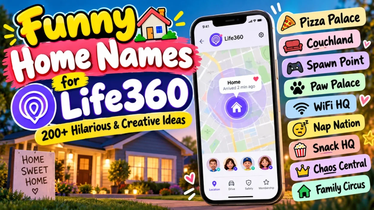 Funny home names for Life360 with 200+ hilarious and creative ideas for families