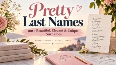 Pretty last names list featuring 100+ beautiful, elegant, and unique surnames for inspiration