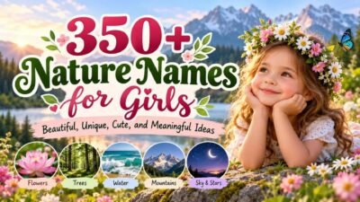 350+ nature names for girls with flower, tree, ocean, mountain, and celestial-inspired naming ideas.