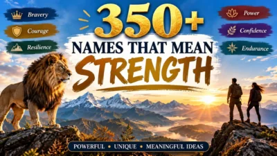 350+ names that mean strength featuring powerful, unique, and meaningful name ideas
