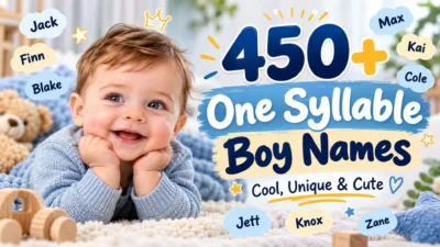 One syllable boy names featuring 450+ cool, unique, and cute baby boy name ideas.