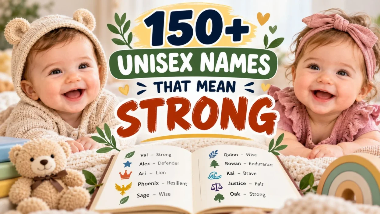150+ unisex names that mean strong with baby name ideas and meanings