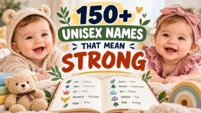150+ unisex names that mean strong with baby name ideas and meanings